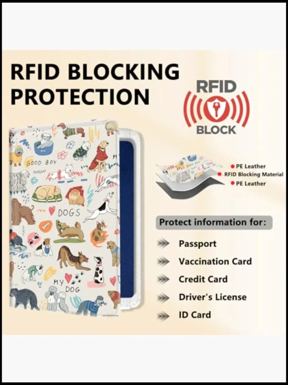 Premium Passport Holder RFID Blocking Leather Compact Travel Wallet for Women